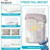 image:imageJay Franco Kids Bed Set Blue PlayStation 7 Piece Full  Cozy Soft Bedding for Stylish Room Dcor with Comforter Sheets amp Pillow CoversBeige  Stitch