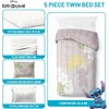 image:imageJay Franco Kids Bed Set Blue PlayStation 7 Piece Full  Cozy Soft Bedding for Stylish Room Dcor with Comforter Sheets amp Pillow CoversBeige  Stitch