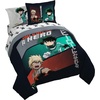 image:imageJay Franco Kids Bed Set Blue PlayStation 7 Piece Full  Cozy Soft Bedding for Stylish Room Dcor with Comforter Sheets amp Pillow CoversBlack  My Hero Academia