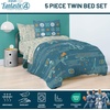 image:imageJay Franco Kids Bed Set Blue PlayStation 7 Piece Full  Cozy Soft Bedding for Stylish Room Dcor with Comforter Sheets amp Pillow CoversBlue  Fantastic Four