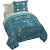 image:imageJay Franco Kids Bed Set Blue PlayStation 7 Piece Full  Cozy Soft Bedding for Stylish Room Dcor with Comforter Sheets amp Pillow CoversBlue  Fantastic Four