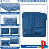 image:imageJay Franco Kids Bed Set Blue PlayStation 7 Piece Full  Cozy Soft Bedding for Stylish Room Dcor with Comforter Sheets amp Pillow CoversBlue  Playstation