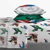 image:imageJay Franco Kids Sheet Cartoon Set with Fitted Flat Sheets amp Pillow Cover  UltraSoft Bedding with Pillowcase for Room Decor Blue  PlayStation 4 Piece QueenWhite  Avengers
