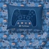 image:imageJay Franco Kids Sheet Cartoon Set with Fitted Flat Sheets amp Pillow Cover  UltraSoft Bedding with Pillowcase for Room Decor Blue  PlayStation 4 Piece QueenBlue  Playstation