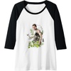 image:imageThe Last of Us Part II Abby Anderson Floral Watercolor Logo Raglan Baseball TeeBlackWhite