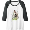image:imageThe Last of Us Part II Abby Anderson Floral Watercolor Logo Raglan Baseball TeeDark Heather GreyWhite