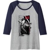 image:imageThe Last of Us Part II Ellie Ready For Fight Chest Poster Raglan Baseball TeeNavy BlueAthletic Heather