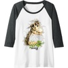 image:imageThe Last of Us Part II Hat On A Dinosaur Watercolor Style Raglan Baseball TeeDark Heather GreyWhite
