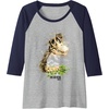 image:imageThe Last of Us Part II Hat On A Dinosaur Watercolor Style Raglan Baseball TeeNavy BlueAthletic Heather