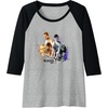 image:imageThe Last of Us Part II Iconic Abby Ellie Watercolor Floral Raglan Baseball TeeBlackAthletic Heather