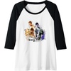 image:imageThe Last of Us Part II Iconic Abby Ellie Watercolor Floral Raglan Baseball TeeBlackWhite
