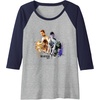 image:imageThe Last of Us Part II Iconic Abby Ellie Watercolor Floral Raglan Baseball TeeNavy BlueAthletic Heather