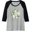image:imageThe Last of Us Part II Watercolor Floral Big Chest Logo Raglan Baseball TeeBlackAthletic Heather