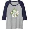 image:imageThe Last of Us Part II Watercolor Floral Big Chest Logo Raglan Baseball TeeNavy BlueAthletic Heather