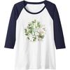 image:imageThe Last of Us Part II Watercolor Floral Big Chest Logo Raglan Baseball TeeNavy BlueWhite