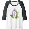 image:imageThe Last of Us Part II Watercolor Lavender Big Chest Logo Raglan Baseball TeeDark Heather GreyWhite