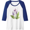 image:imageThe Last of Us Part II Watercolor Lavender Big Chest Logo Raglan Baseball TeeRoyal BlueWhite