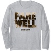 image:imageDays Gone Farewell Oregon Landscape Big Chest Logo Long Sleeve TShirtHeather Grey