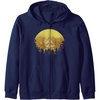 image:imageDays Gone Honor And Glory Landscape Vintage Chest Poster Zip HoodieNavy Blue