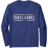 image:imageDays Gone Iconic Distressed Big Chest Logo Long Sleeve TShirtNavy Blue