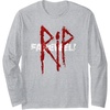 image:imageDays Gone RIP Farewell Distressed Big Chest Logo Long Sleeve TShirtHeather Grey