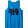 image:imageDays Gone Searching For A Reason To Live Big Chest Logo Tank TopSapphire Blue