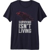 image:imageDays Gone Surviving Isnt Living Crow Quote Big Chest Logo Premium Triblend TShirtNavy Blue