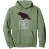 image:imageDays Gone Surviving Isnt Living Crow Quote Big Chest Logo Pullover HoodieSage Green