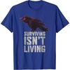 image:imageDays Gone Surviving Isnt Living Crow Quote Big Chest Logo TShirtRoyal Blue