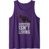 image:imageDays Gone Surviving Isnt Living Crow Quote Big Chest Logo Tank TopPurple