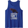 image:imageDays Gone Surviving Isnt Living Crow Quote Big Chest Logo Tank TopRoyal Blue