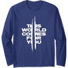 image:imageDays Gone This World Comes For You Distressed Chest Logo Long Sleeve TShirtNavy Blue