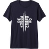 image:imageDays Gone This World Comes For You Distressed Chest Logo Premium Triblend TShirtNavy Blue
