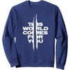 image:imageDays Gone This World Comes For You Distressed Chest Logo SweatshirtNavy Blue