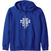 image:imageDays Gone This World Comes For You Distressed Chest Logo Zip HoodieRoyal Blue