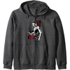 image:imageThe Last of Us Part II Abby Bare Your Fangs Big Chest Poster Zip HoodieDark Heather Grey