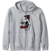 image:imageThe Last of Us Part II Abby Bare Your Fangs Big Chest Poster Zip HoodieHeather Grey