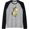 image:imageThe Last of Us Part II Hat On A Dinosaur Watercolor Style Raglan Baseball TeeBlackAthletic Heather