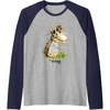 image:imageThe Last of Us Part II Hat On A Dinosaur Watercolor Style Raglan Baseball TeeNavy BlueAthletic Heather