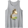 image:imageThe Last of Us Part II Hat On A Dinosaur Watercolor Style Tank TopHeather Grey