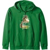 image:imageThe Last of Us Part II Hat On A Dinosaur Watercolor Style Zip HoodieDark Green
