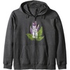 image:imageThe Last of Us Part II Watercolor Lavender Big Chest Logo Zip HoodieDark Heather Grey