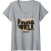image:imageWomens Days Gone Farewell Oregon Landscape Big Chest Logo VNeck TShirtHeather Grey