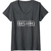 image:imageWomens Days Gone Iconic Distressed Big Chest Logo VNeck TShirtDark Heather Grey