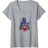 image:imageWomens Days Gone Remastered Ready To Fight Big Chest Poster VNeck TShirtHeather Grey