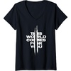 image:imageWomens Days Gone This World Comes For You Distressed Chest Logo VNeck TShirtBlack