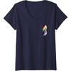 image:imageWomens PlayStation Pride LGBTQIA Collection Vertical Pocket Logo VNeck TShirtNavy Blue