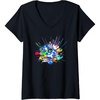 image:imageWomens Playstation Astrobot And Friends Power Up Group Shot VNeck TShirtBlack