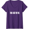 image:imageWomens The Last of Us Iconic Distressed Big Chest Logo V2 VNeck TShirtPurple