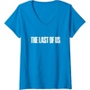 image:imageWomens The Last of Us Iconic Distressed Big Chest Logo V2 VNeck TShirtSapphire Blue